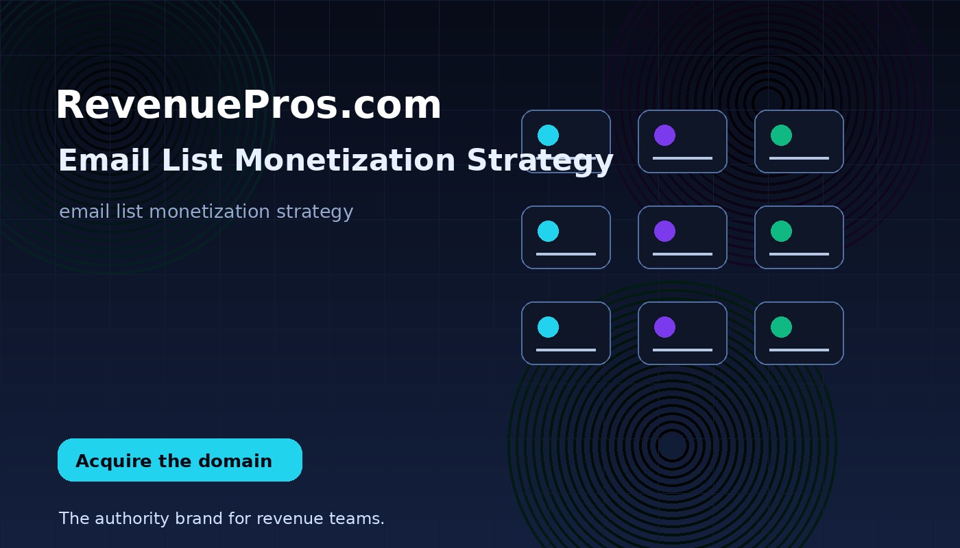 Email List Monetization Strategy