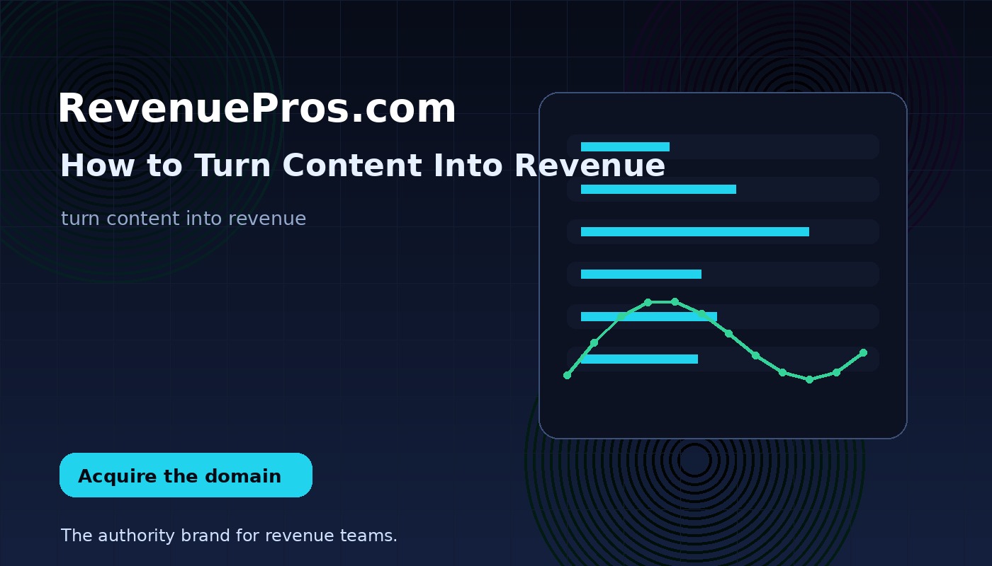 How to Turn Content Into Revenue