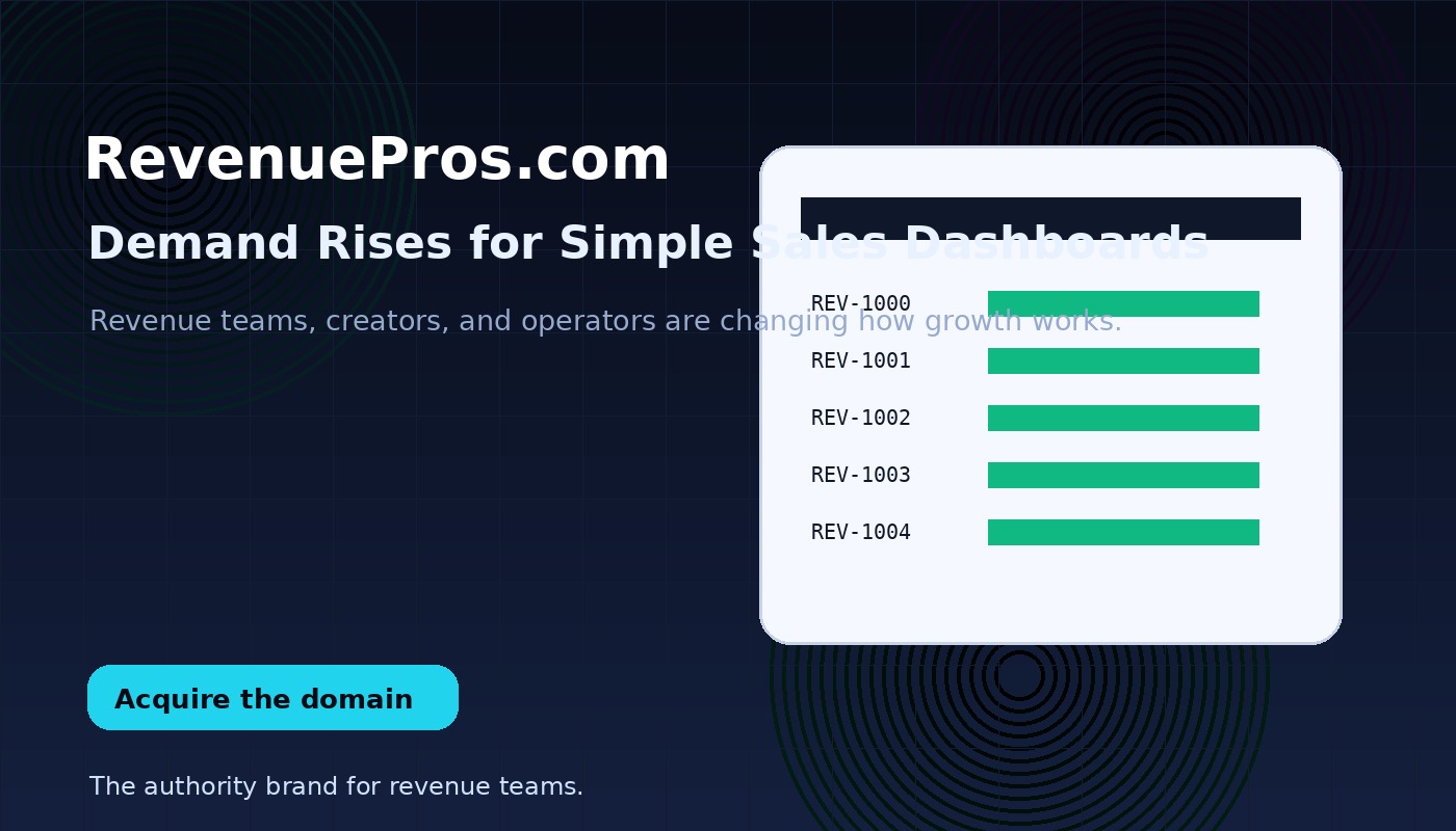 Demand Rises for Simple Sales Dashboards