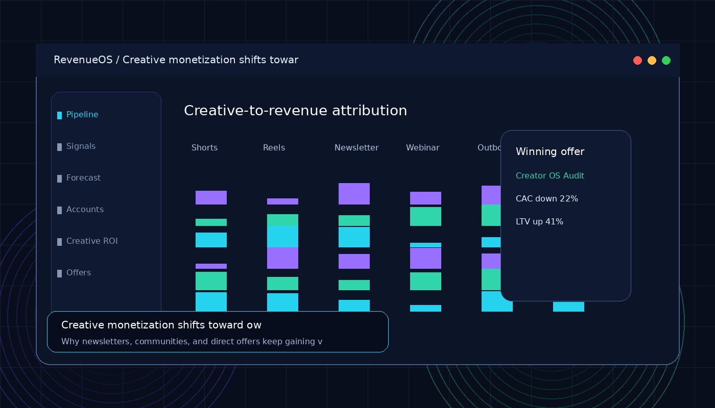 Creative monetization shifts toward owned audiences